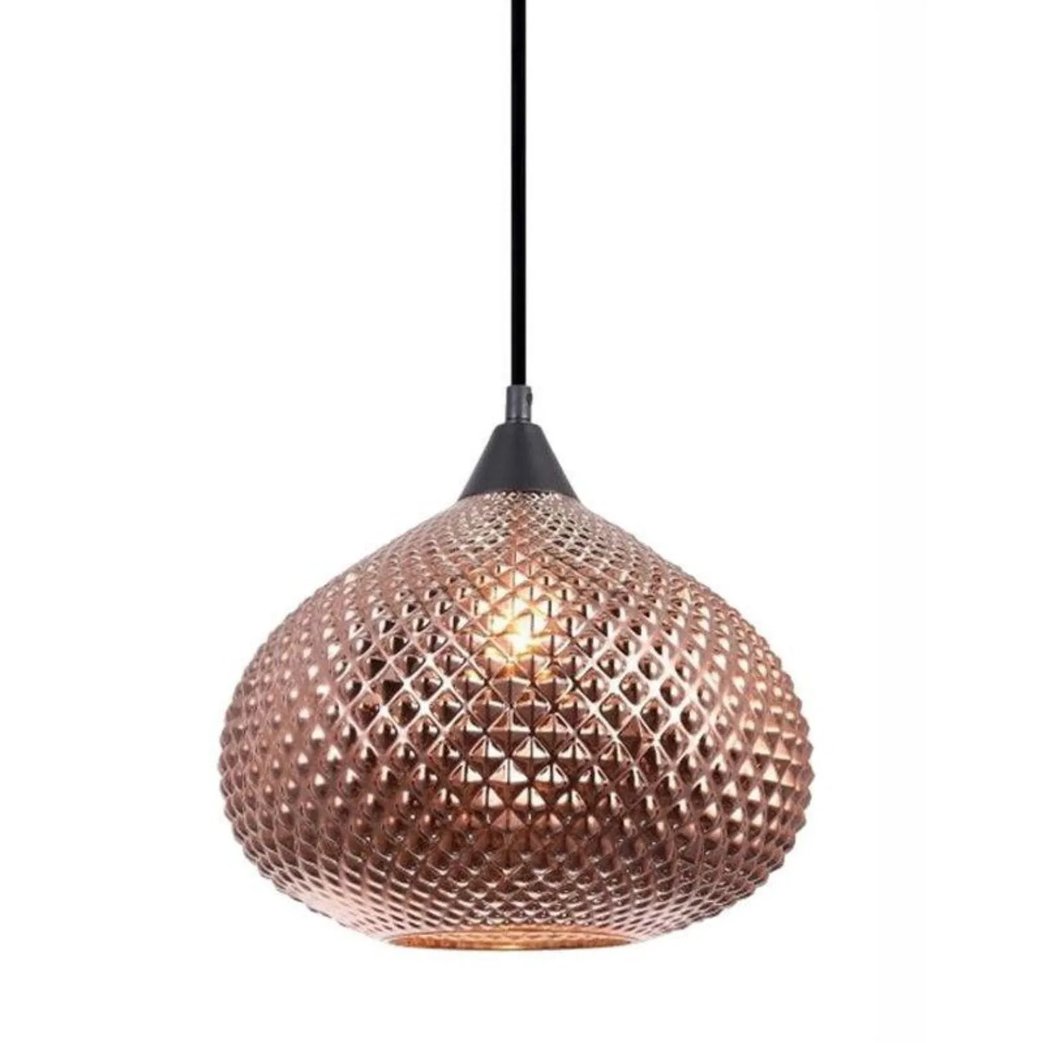 Rictus Pendant Light Wine Glass in Copper or Chrome