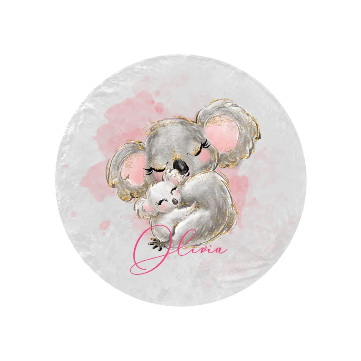 Round Blanket Personalised Koala