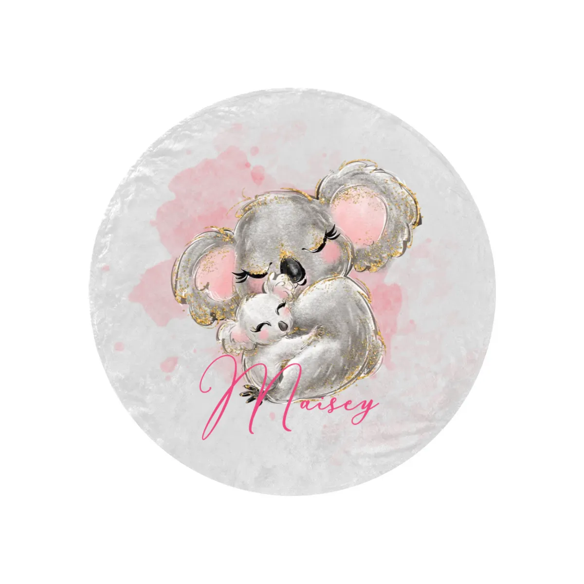 Round Blanket Personalised Koala