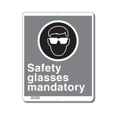 SAFETY GLASSES MANDATORY - SIGN