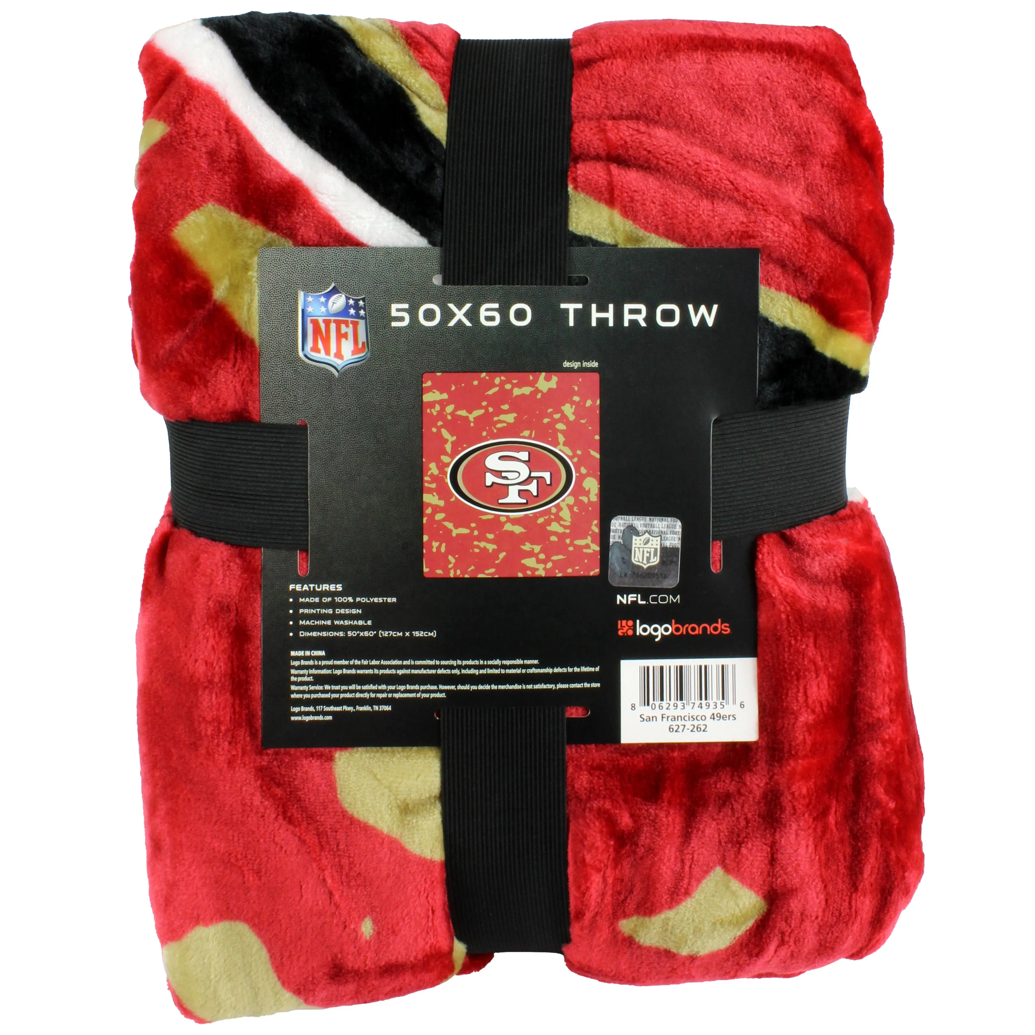 San Francisco 49ers NFL Throw Blanket, 50" x 60"