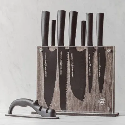 Schmidt Brothers Cutlery 9pc Jet Black Series Knife Block Set