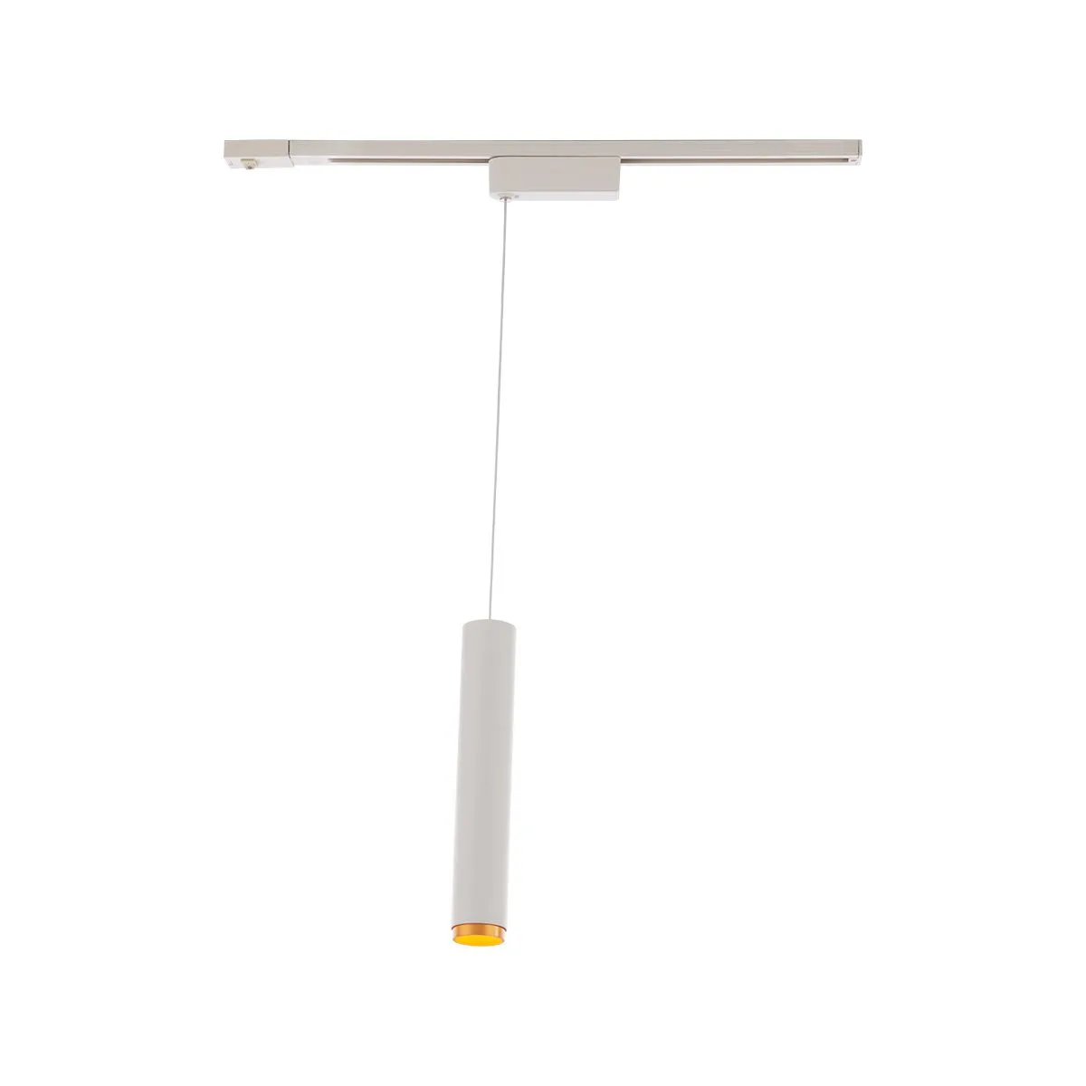 Silo LED Pendant Head 20W 3500K, Halo, White with Gold Collar