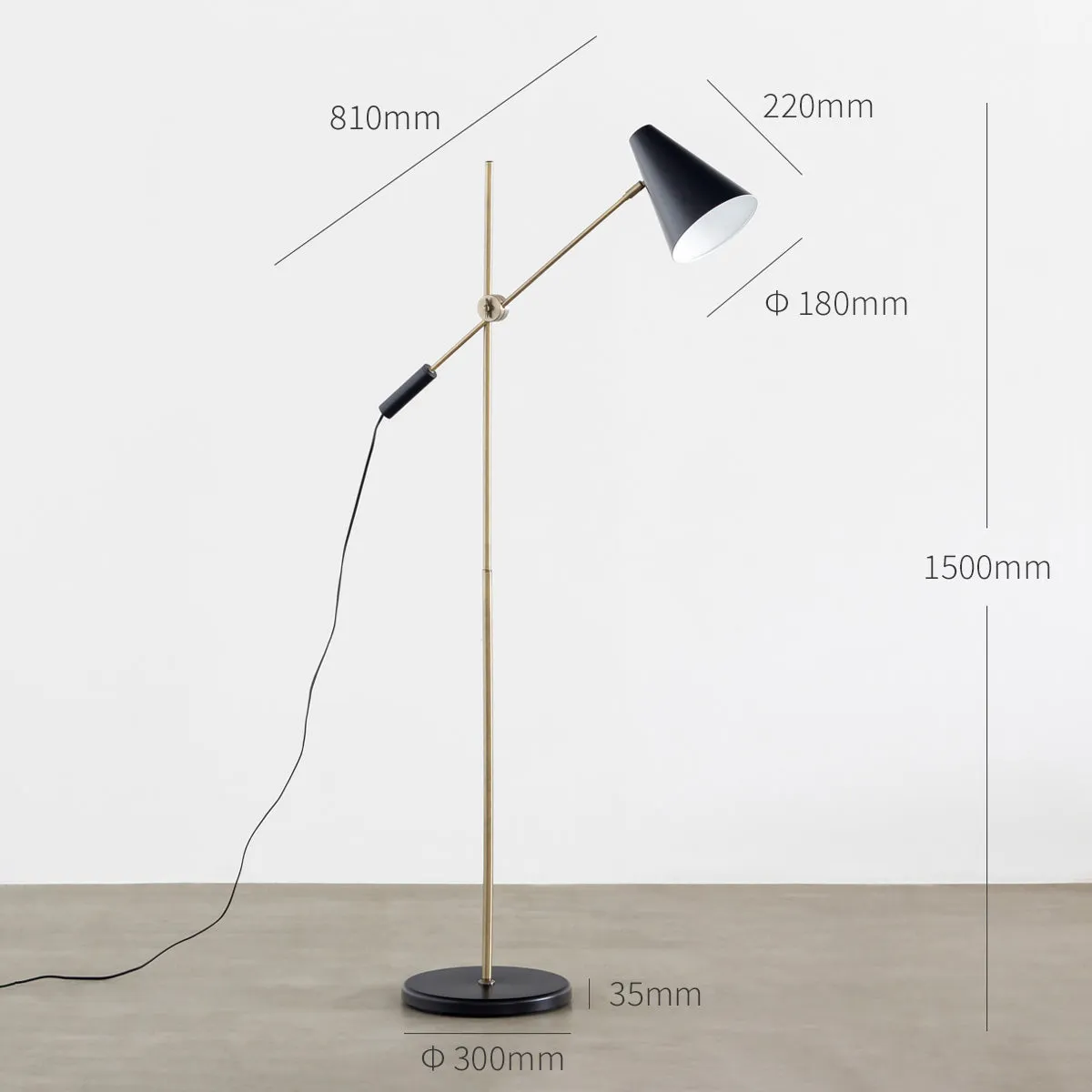 Simple - Stylish　Black Floor Lamp