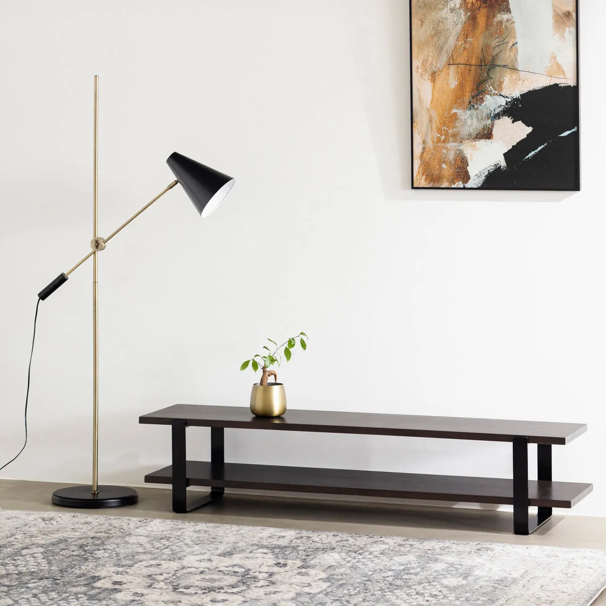 Simple - Stylish　Black Floor Lamp