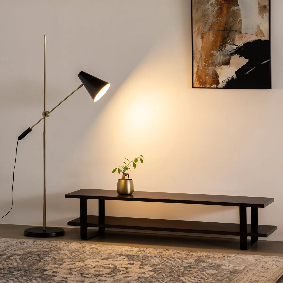 Simple - Stylish　Black Floor Lamp