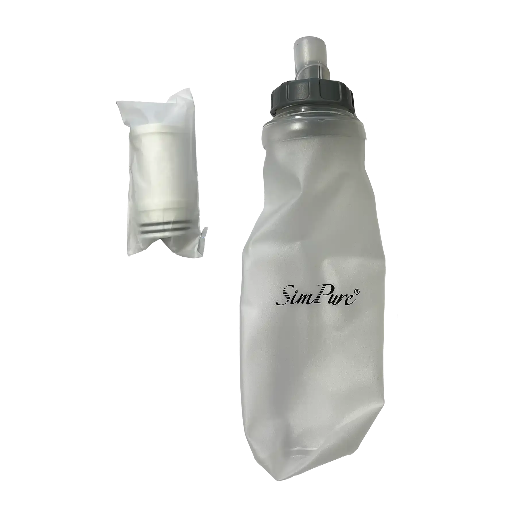 SimPure Soft TPU 400ml Water Flask with Filter