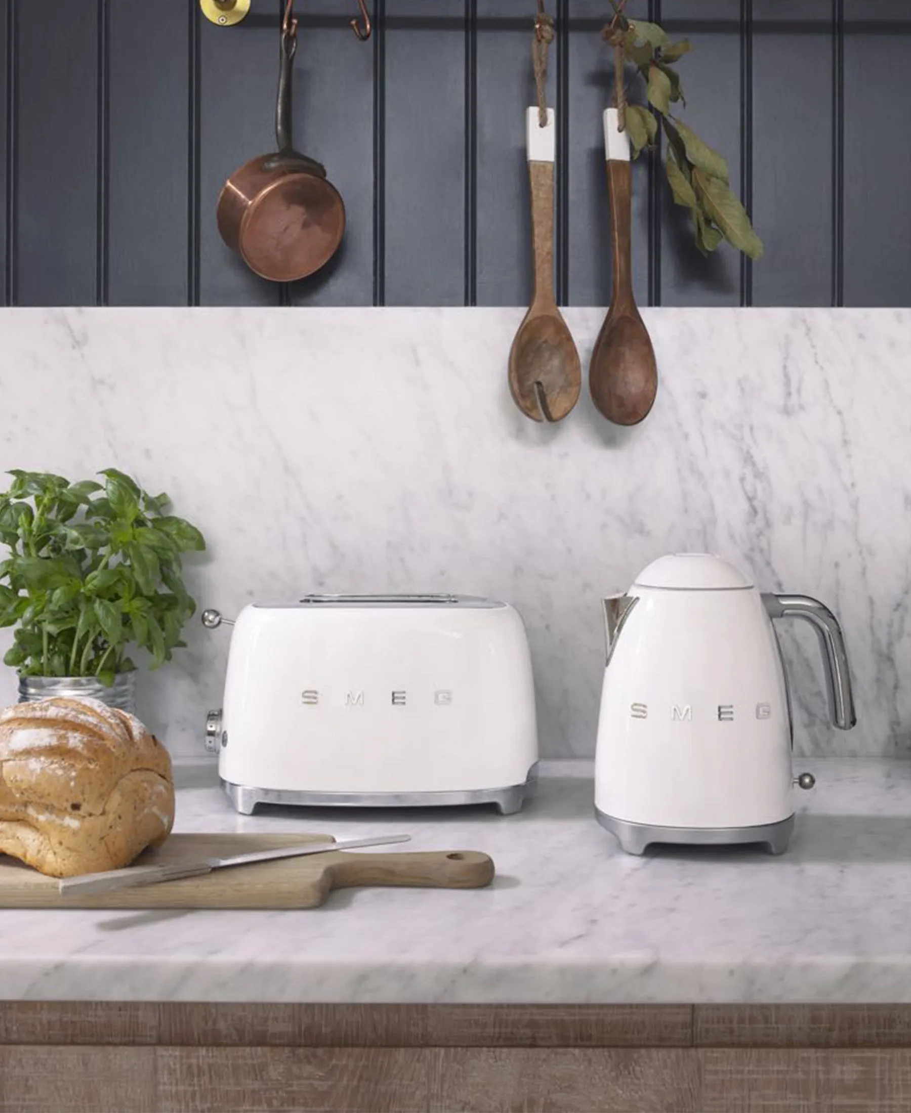 Smeg Kettle & Toaster Combo White