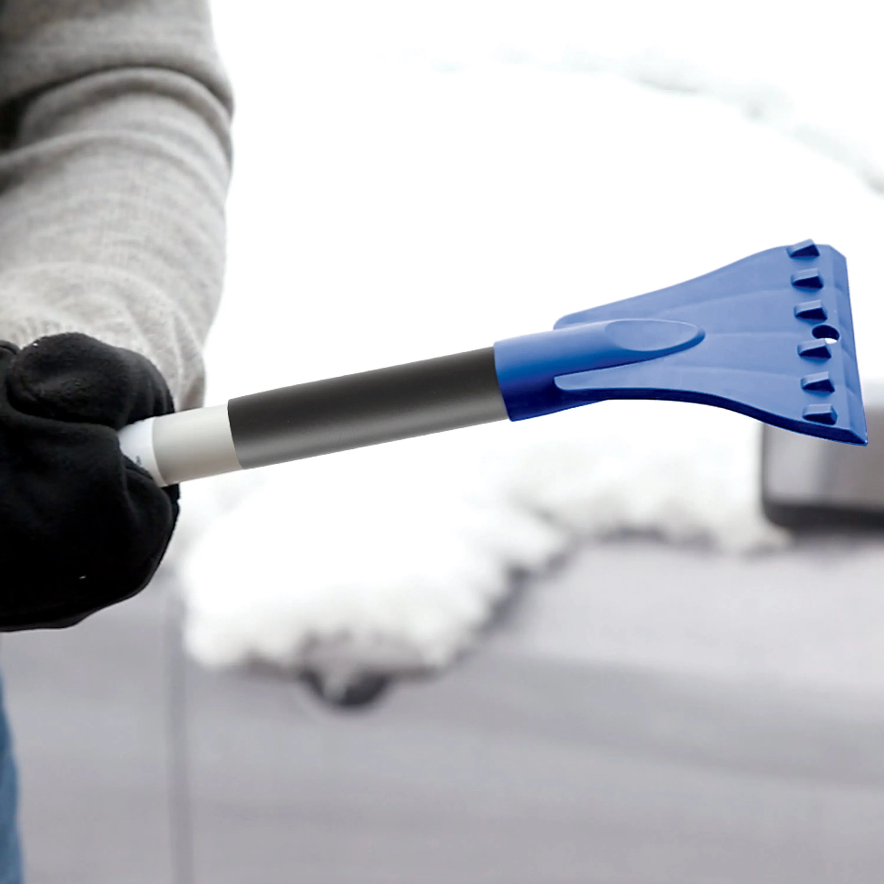 Snow Joe SJBLZD-JMB-SJB 2-In-1 Telescoping Jumbo Snow Broom   Ice Scraper | 19-in.