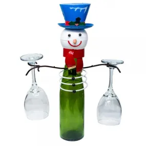 Snowman Bottle & Glass Holder