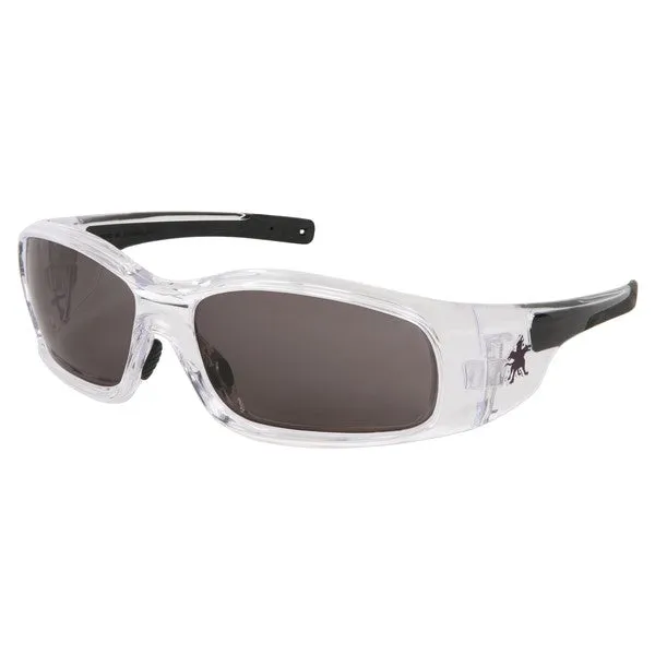 SR142AF MCR Safety Swagger SR1 Series Safety Glasses, Gray Lens, Clear Frame