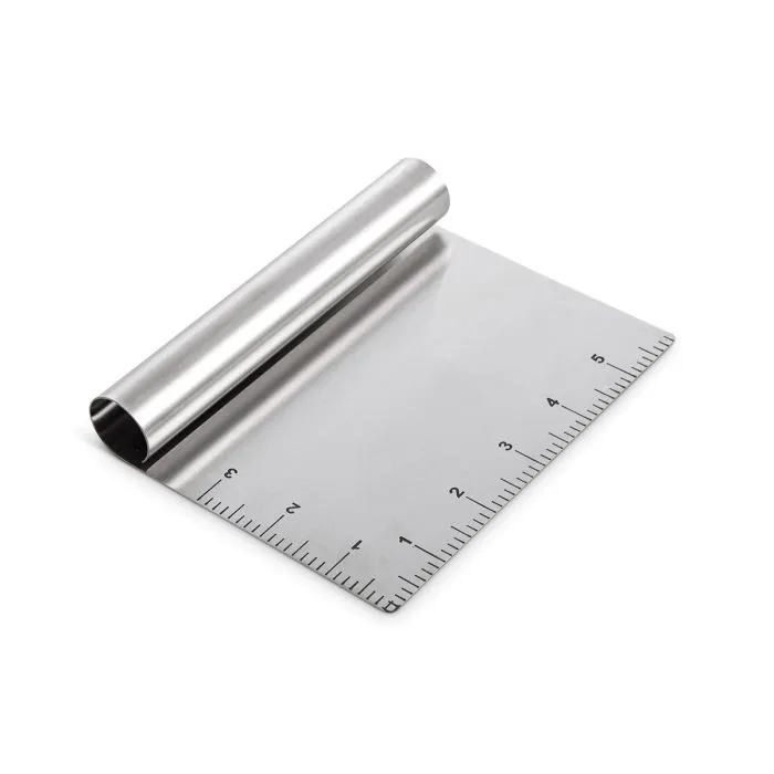 Stainless Steel Dough Cutter Scraper w/ Measurements