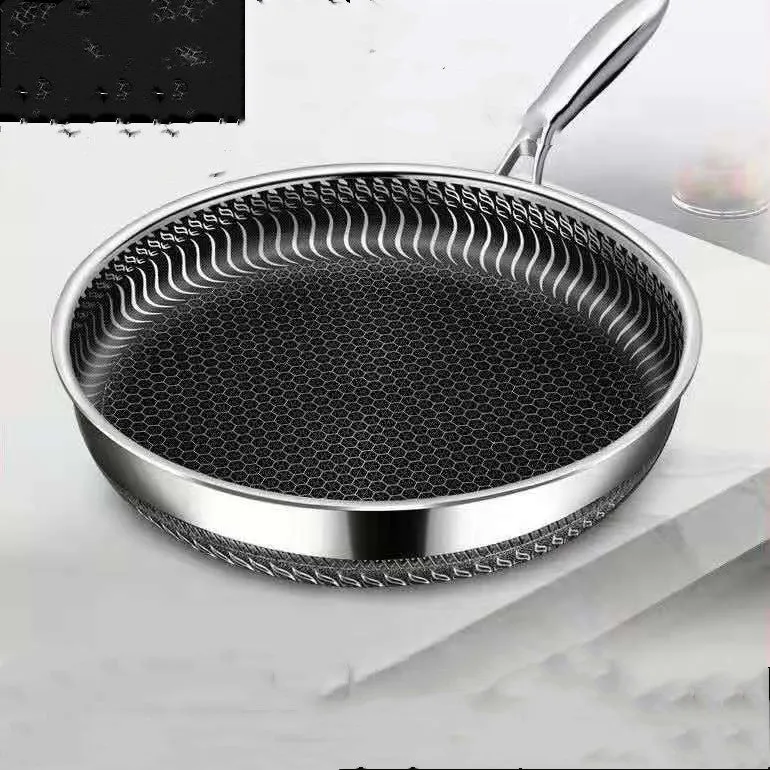 Stainless steel frying pan