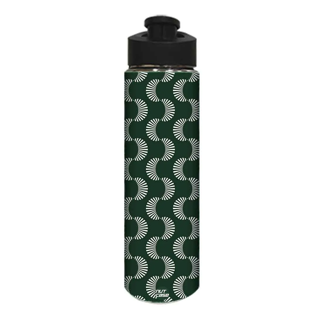 Stainless Steel Sipper Bottle -  Dark Green Retro