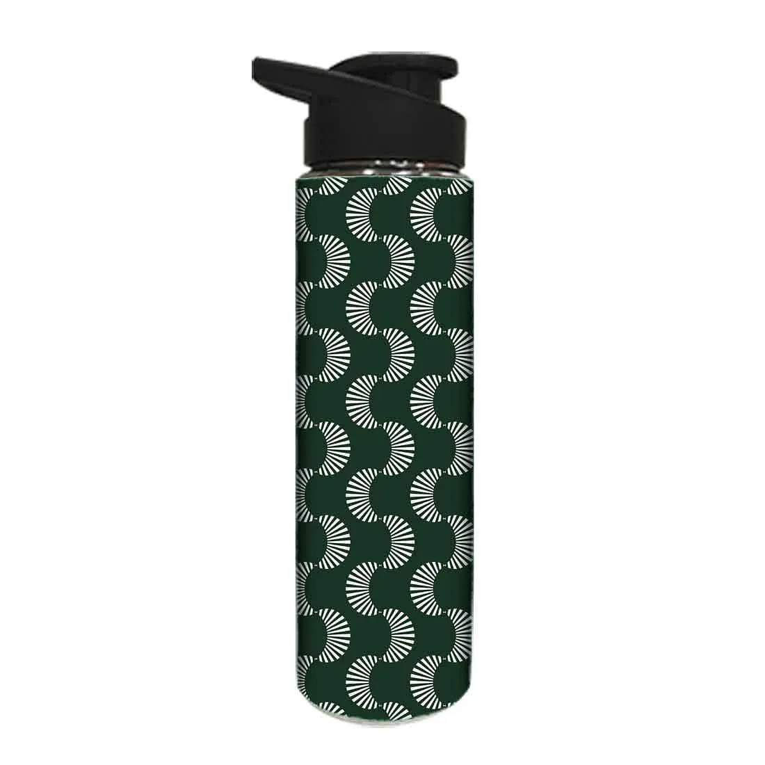 Stainless Steel Sipper Bottle -  Dark Green Retro