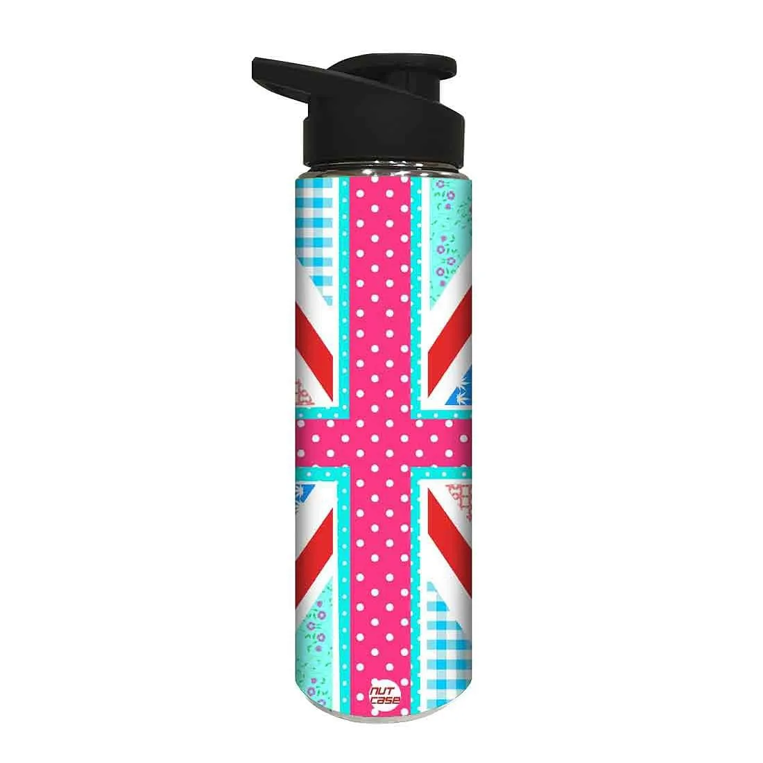 Stainless Steel Water Bottle -  Colorful Dots Pattern