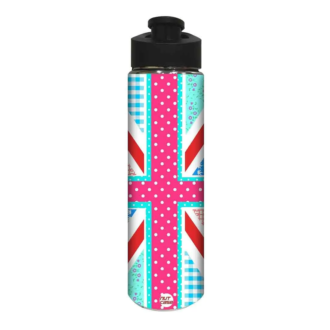 Stainless Steel Water Bottle -  Colorful Dots Pattern