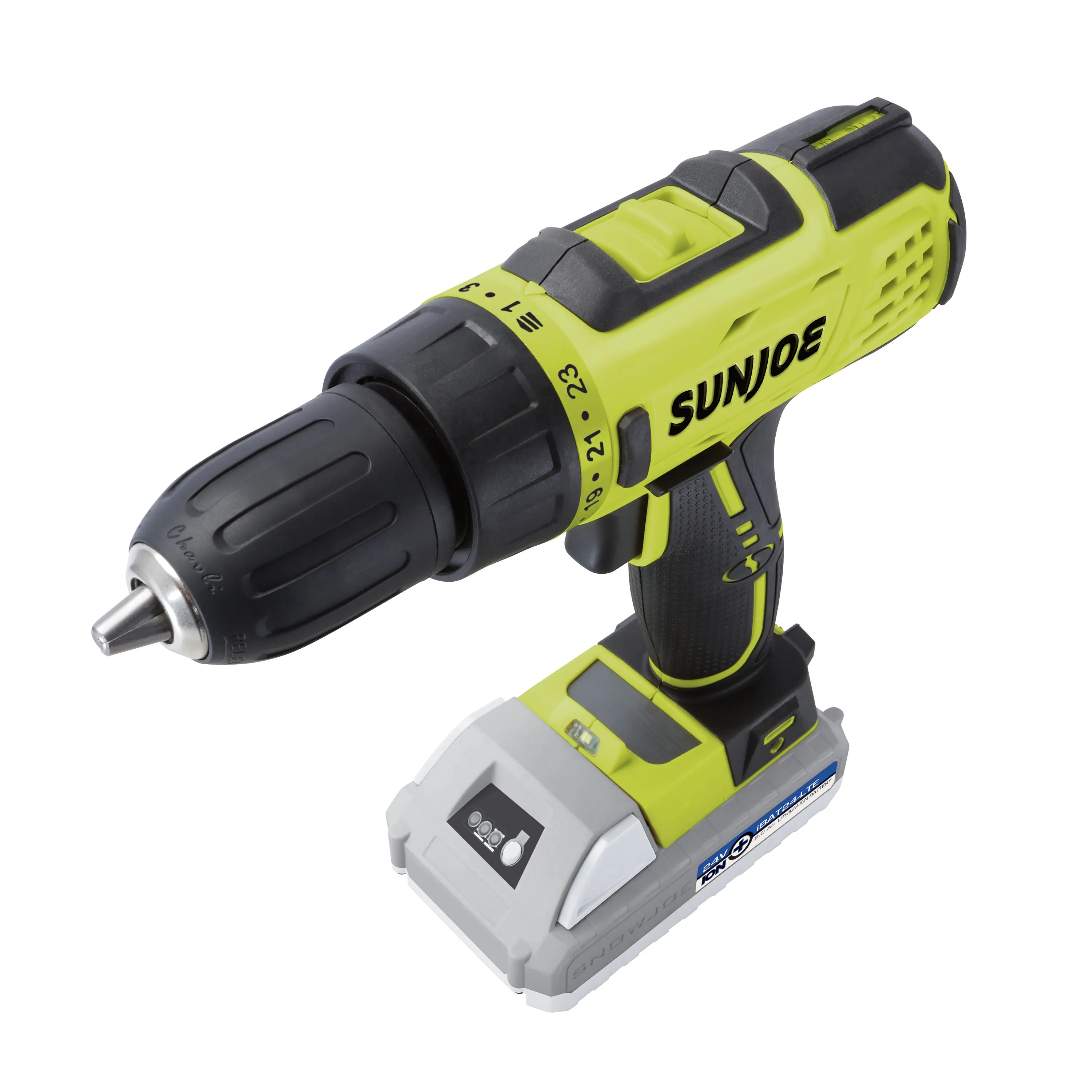 Sun Joe 24V-DD-LTE 24-Volt* IONMAX Cordless Drill Driver Kit | W/ 2.0-Ah Battery   Charger