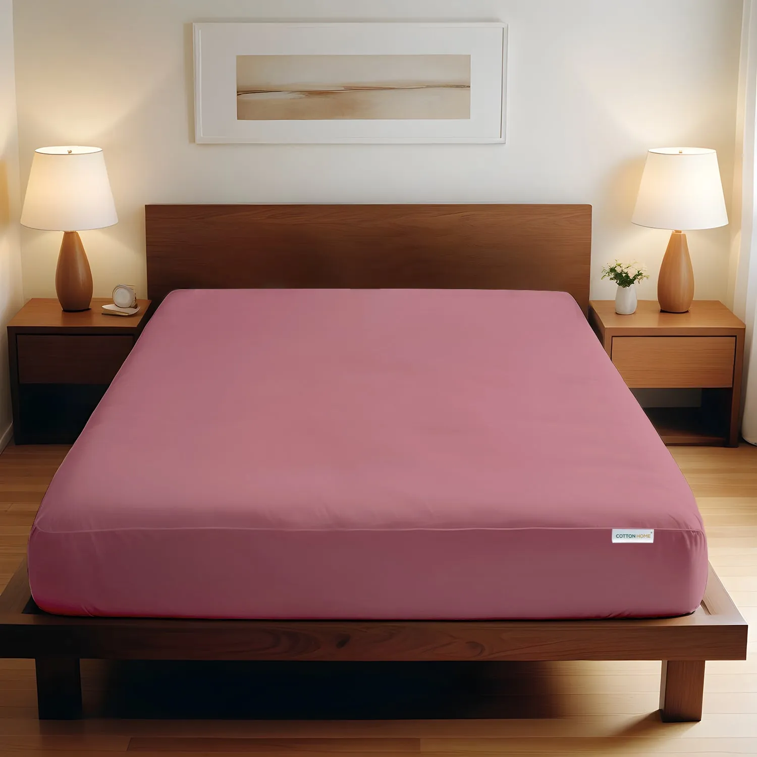 Super Soft Fitted sheet 180x200 30 CM - Mauve