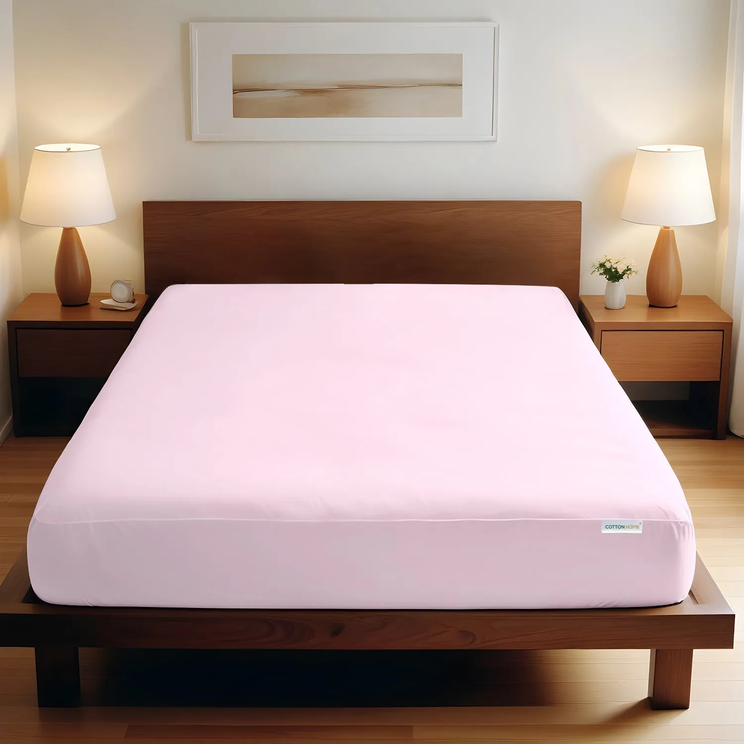 Super Soft fitted sheet 90x200 20 CM - Pink