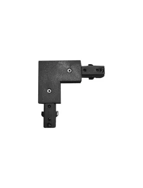 Surbiton Black Aluminium Right Angle Track Rail Connector - ID 8717