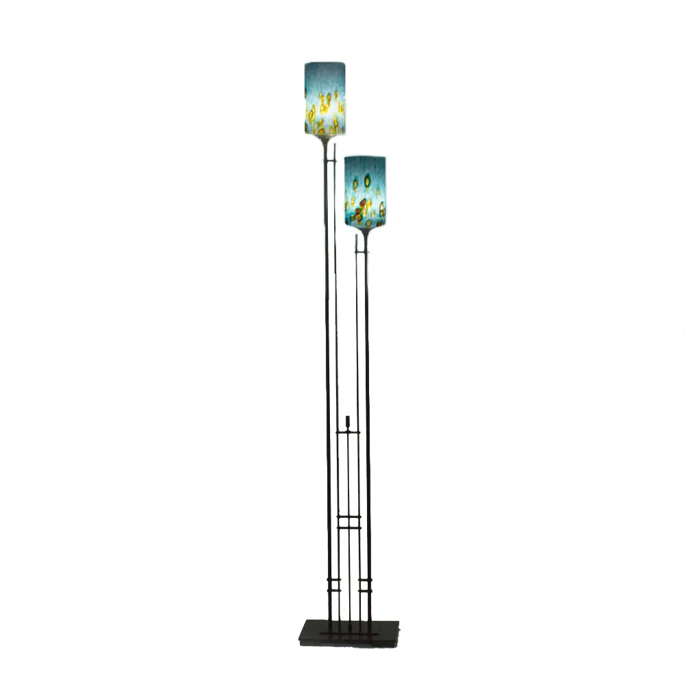 Tall Metra Twin Floor Lamp