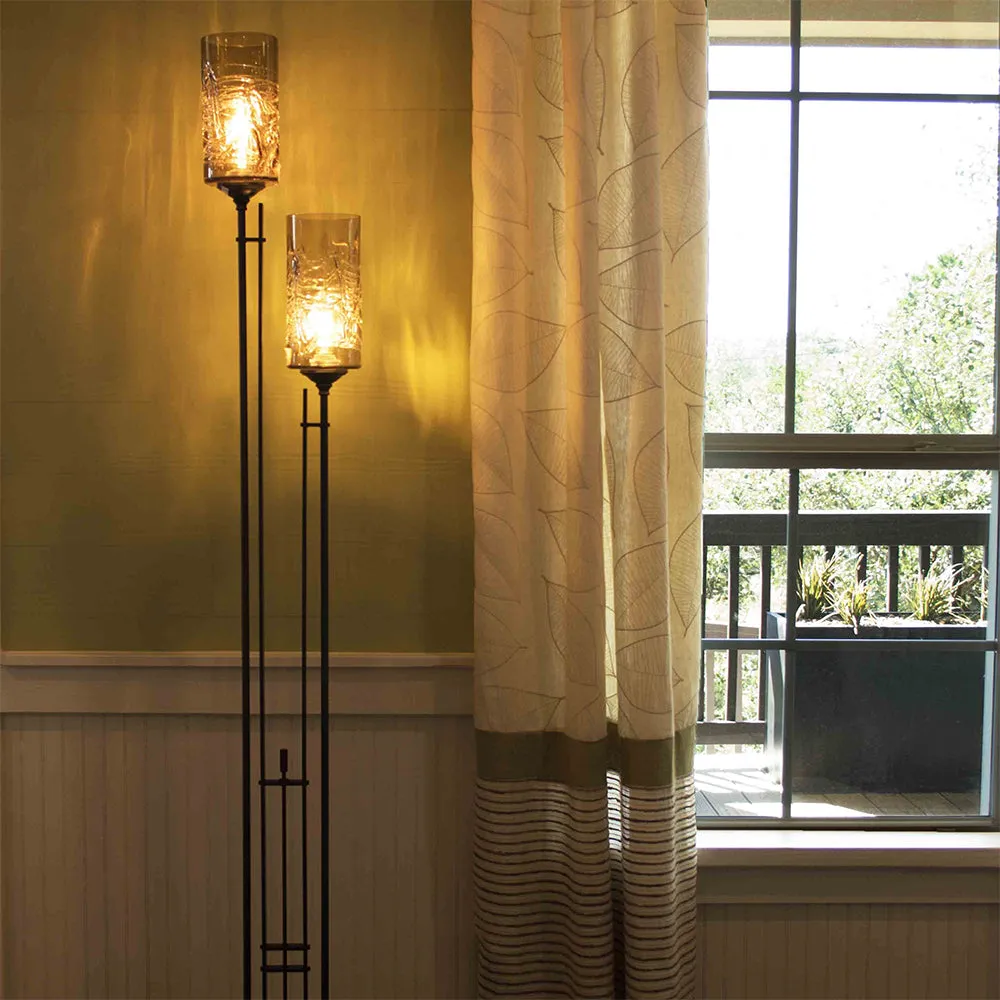 Tall Metra Twin Floor Lamp