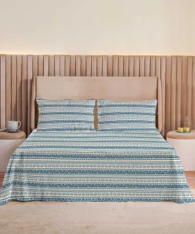 Teal Trellis - Bed Sheet