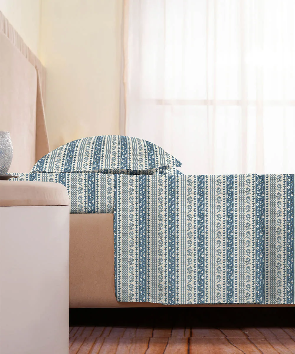 Teal Trellis - Bed Sheet