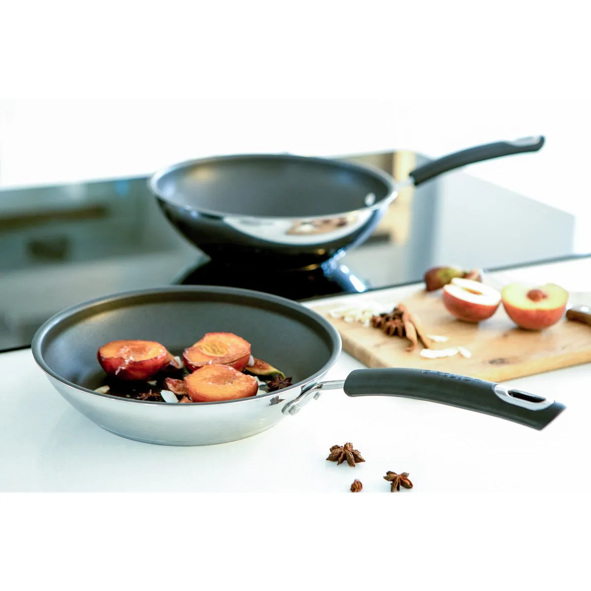 Total Stainless Steel Non-Stick Frying Pan Set - 3 Pieces