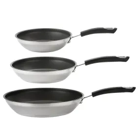 Total Stainless Steel Non-Stick Frying Pan Set - 3 Pieces