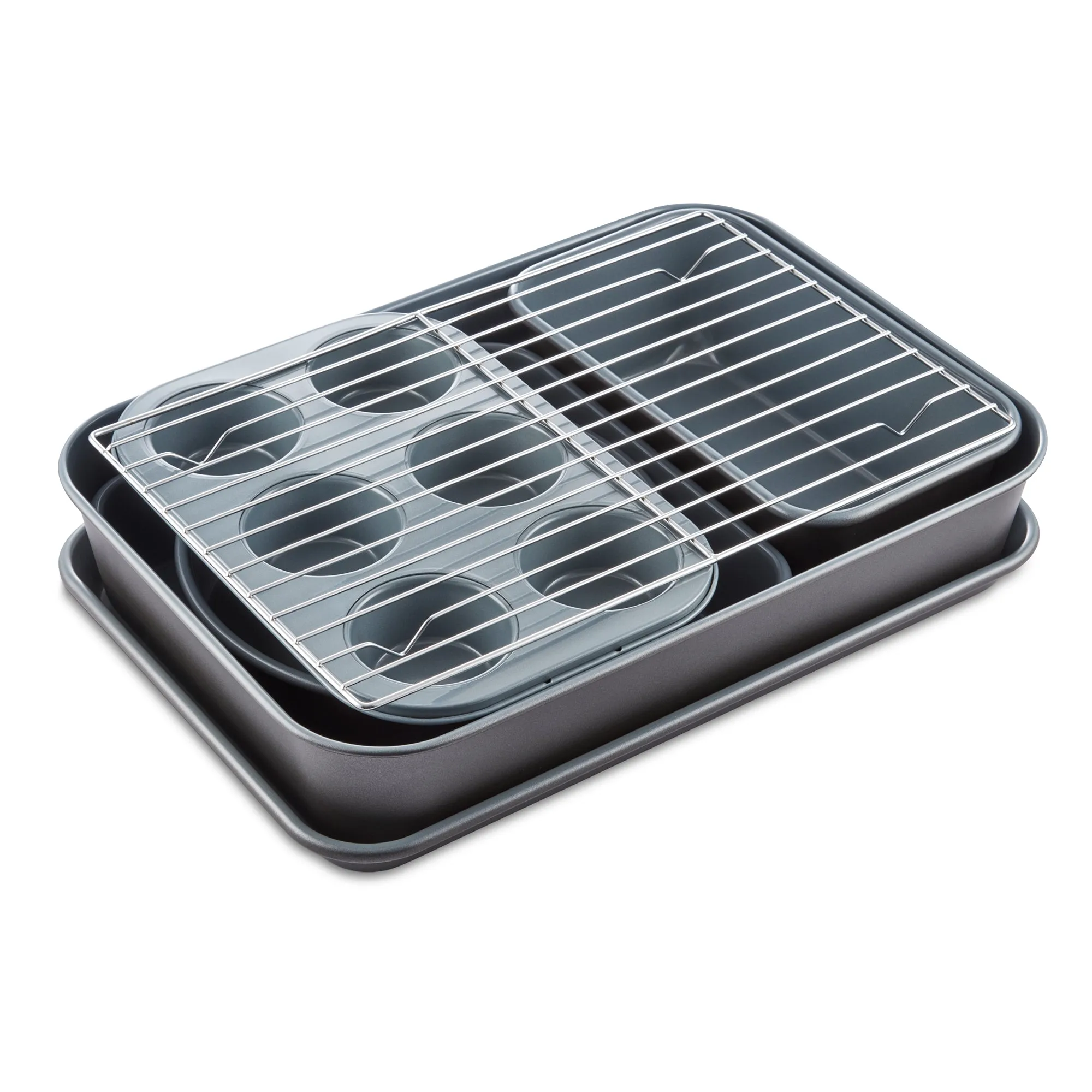 Tower Freedom 7 Piece Stacking Bakeware Set - Grey