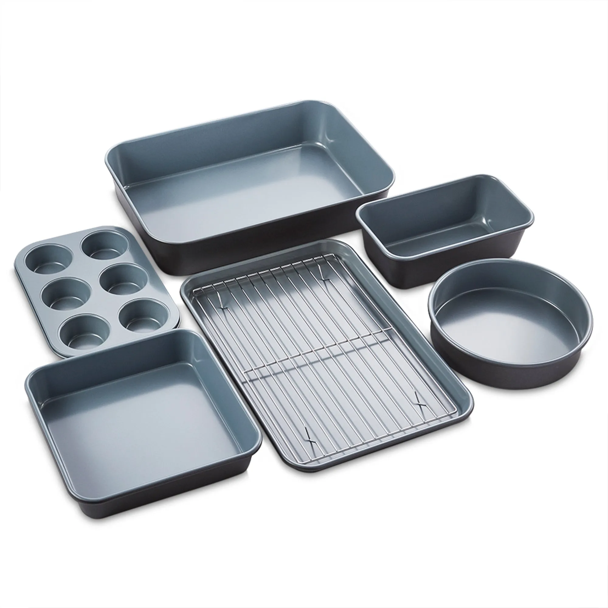 Tower Freedom 7 Piece Stacking Bakeware Set - Grey