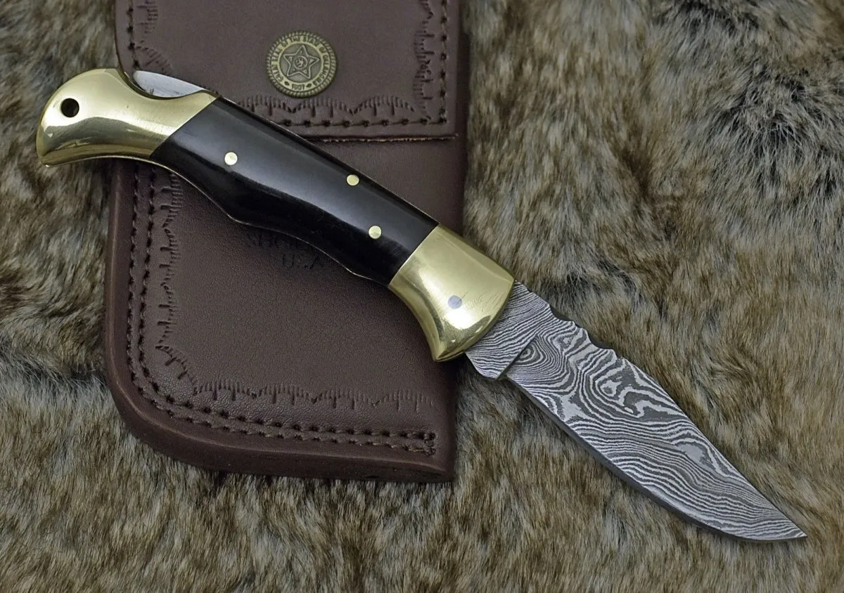 Tranquility Pocket Knife with Ram Horn Handle