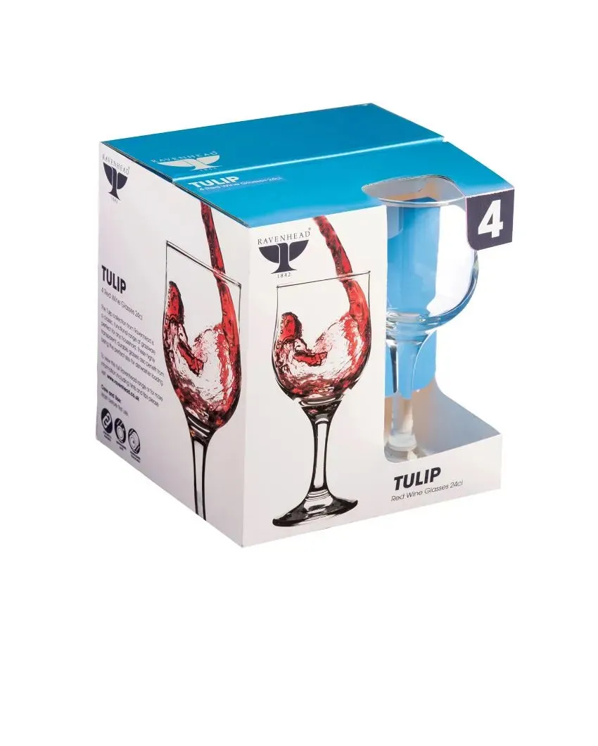 Tulip Red Wine Glasses | Set of 4 | 240ml