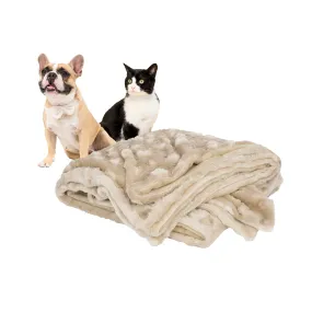 Velvet Blanky Pet Blanket for Dogs/Cats/Pets, Raised Paw Print Design, Double-Sided Ultra Soft Material, Hypoallergenic, No Harmful Chemicals