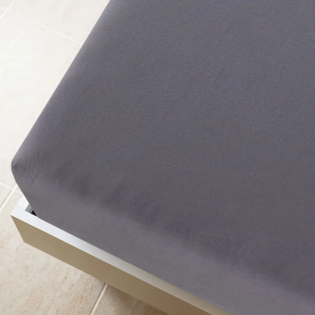 vidaXL Jersey Fitted Sheet Anthracite 160x200 cm Cotton