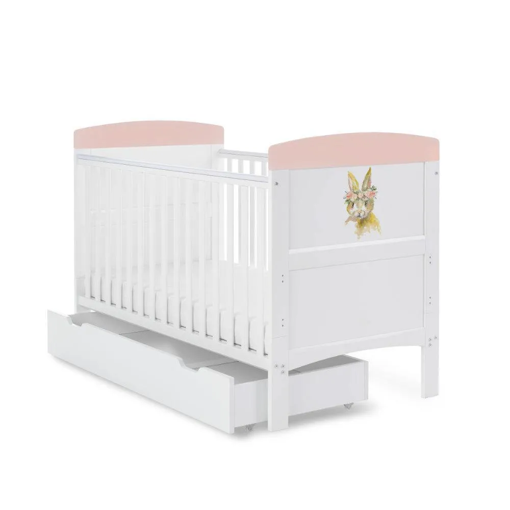 Water Colour Rabbit Cot Bed