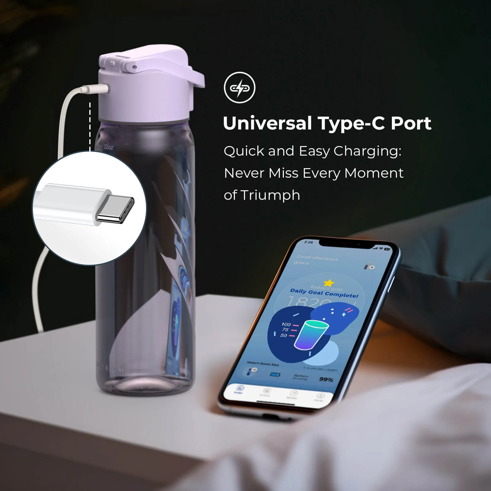 WaterH Boost Lite Smart Water Bottle