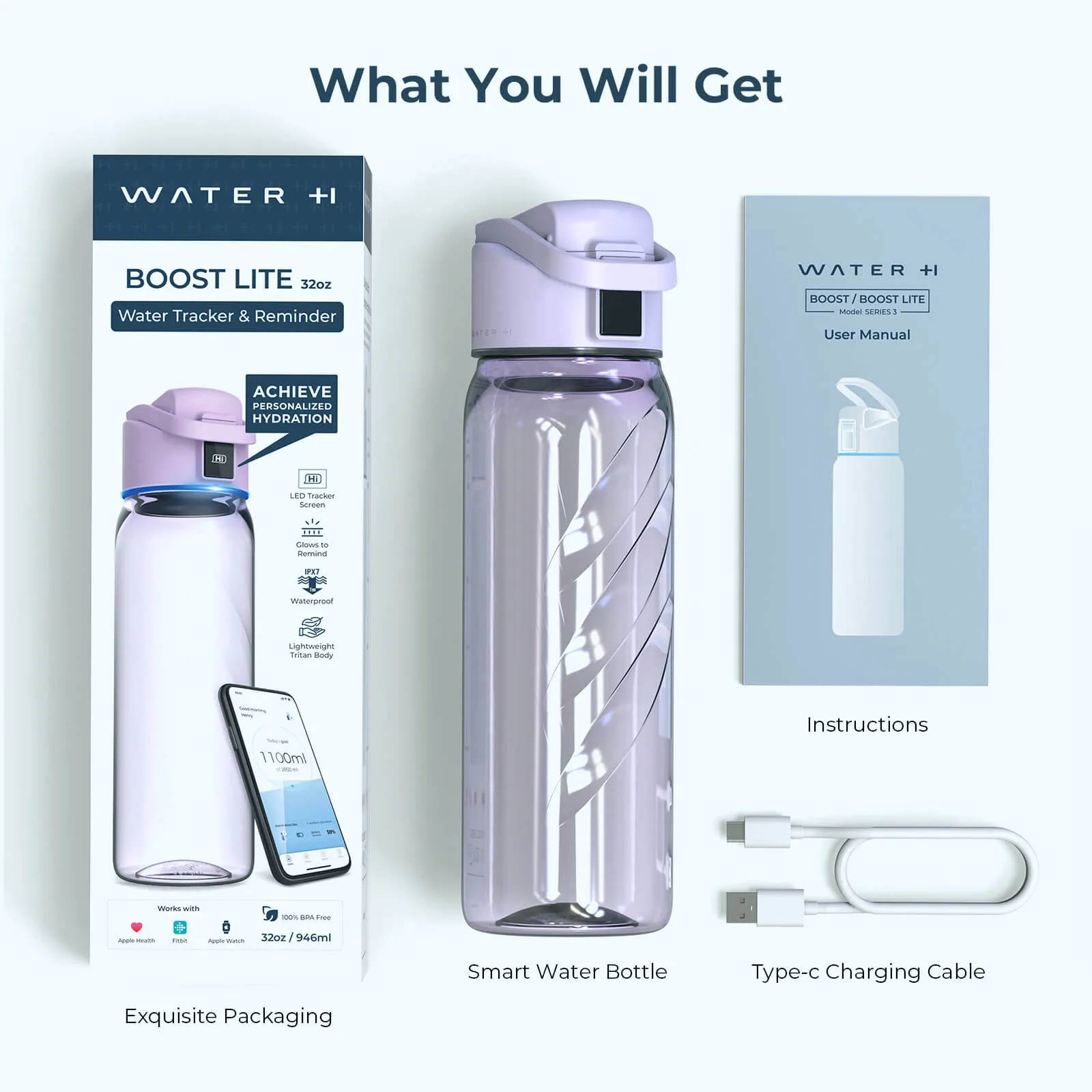 WaterH Boost Lite Smart Water Bottle