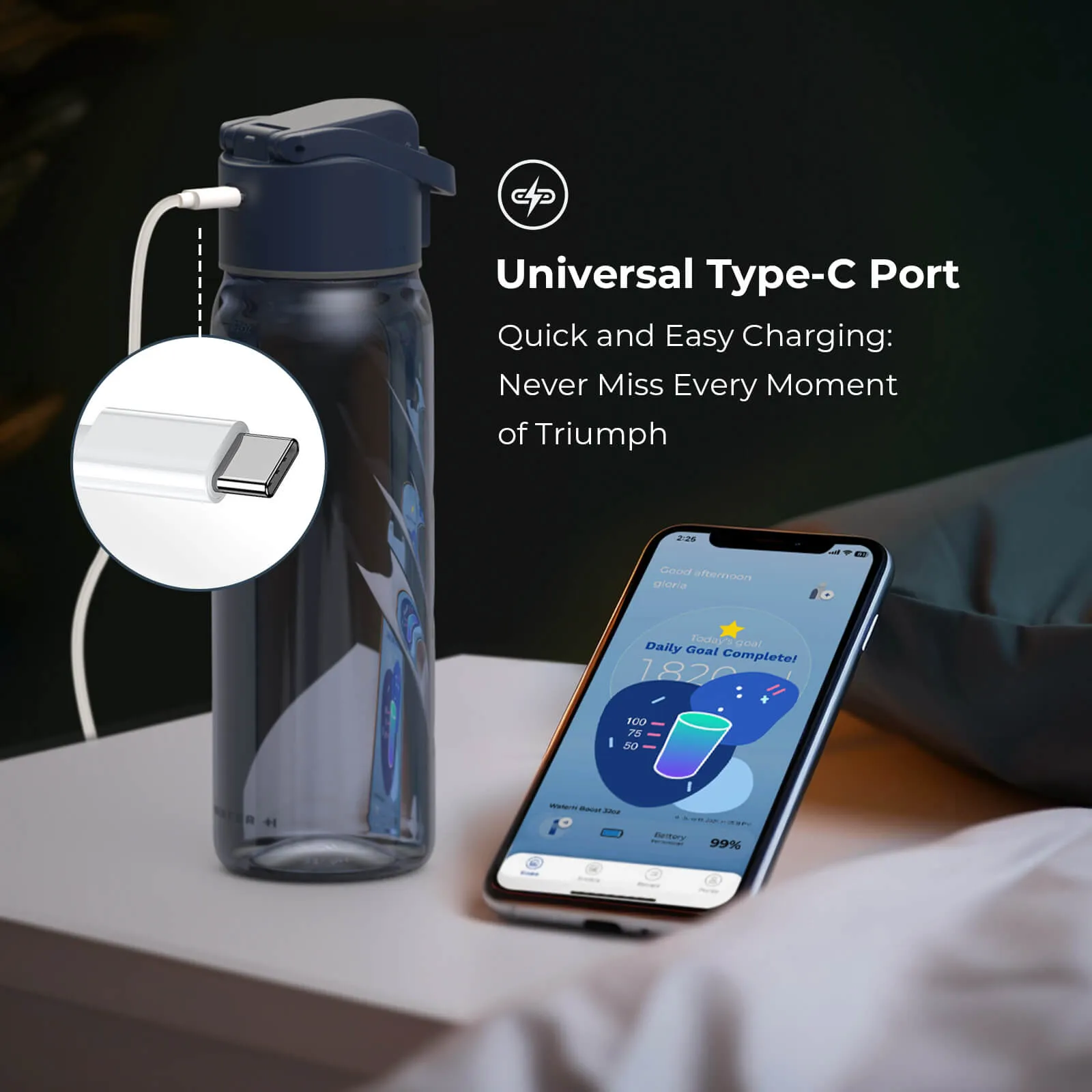 WaterH Boost Lite Smart Water Bottle