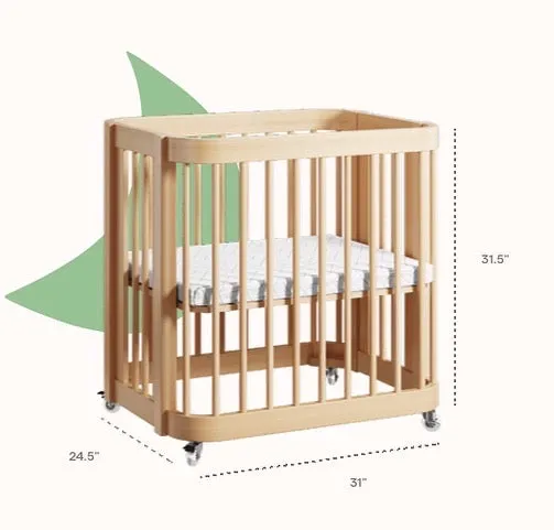 Waterproof Natural Bamboo Mattress Protector Compatible with Nestig Mini Crib - 2 Pack