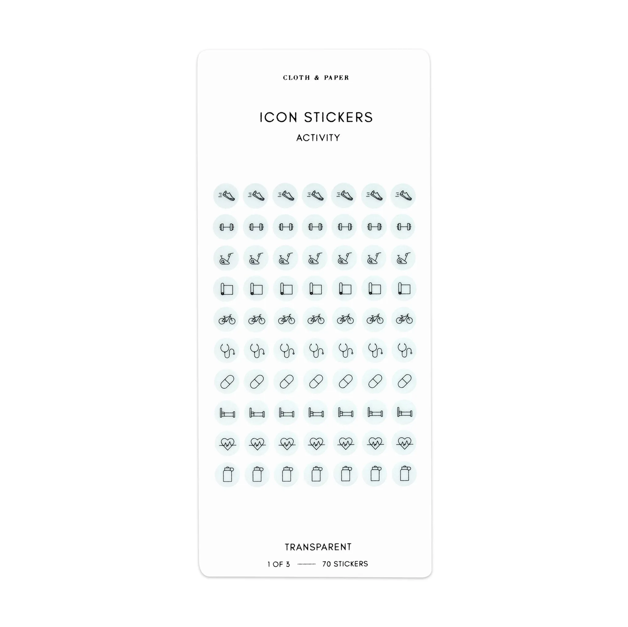 Wellness Stickers | Icons, Text & Drops