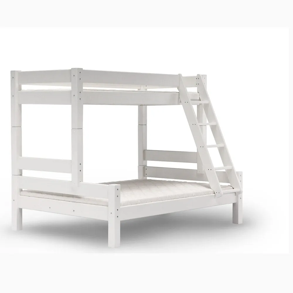 White Triple Bunk Bed in a 4ft Double Bed