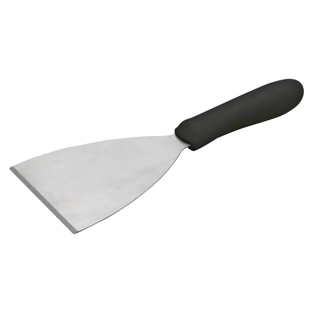 Winco TKP-40 Black Scraper with Polypropylene Handle, 4-7/8" x 4"