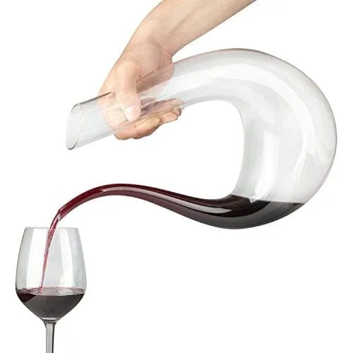 Wine Decanter,Smaier 1.5L U Shape Classic Wine Aerator , Wine Accessories,100% Lead-free Crystal Glass ,1500ml