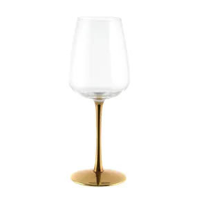 Wine Glass with Gold Stem 450ml