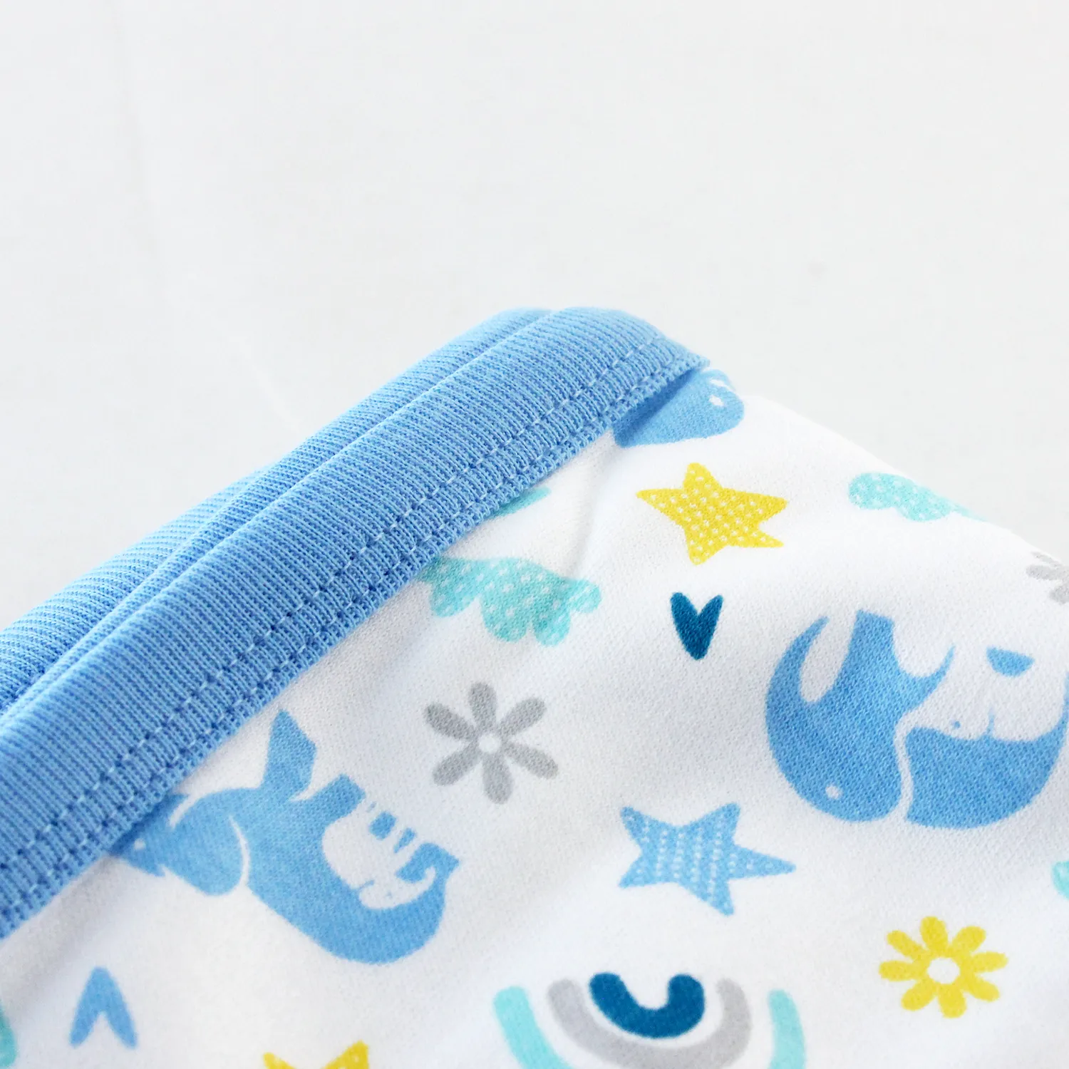 Wrapped with Endanzoo Organic Baby Swaddle Blanket - Elephant Love