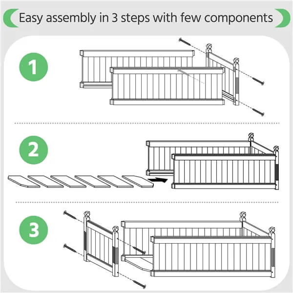 Yaheetech 46″ L × 23.5″ W × 16″ H Wooden Raised Garden Bed