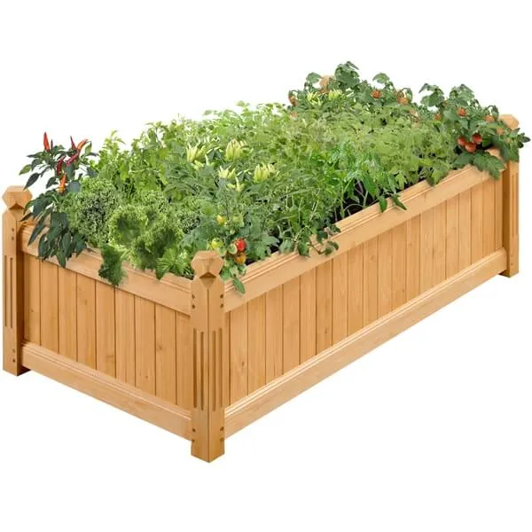 Yaheetech 46″ L × 23.5″ W × 16″ H Wooden Raised Garden Bed